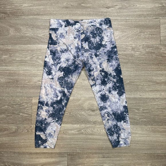 Calvin Klein Womens Performance Wick Leggings Blue Water Color Active Capri XL - Picture 2 of 7